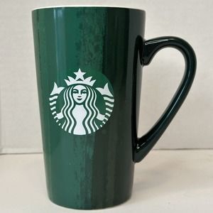 STARBUCKS Tall Coffee Cup/Mug Tea 16oz Siren Mermaid Logo Green Red 2021